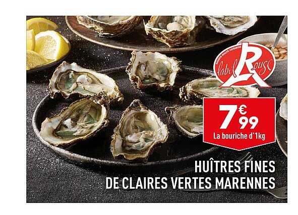 huîtres fines de claires vertes marennes