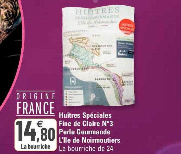 huîtres spéciales fine de claire n°3 perle gourmande l'Ile de noirmoutiers