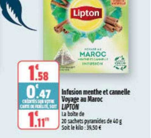 Infusion Menthe Et Cannelle Voyage Au Maroc Lipton