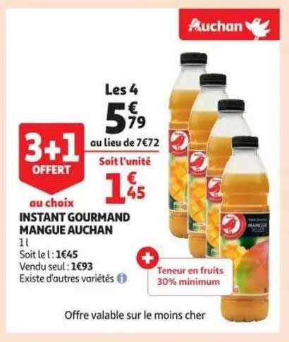 Instant Gourmand Mangue Auchan