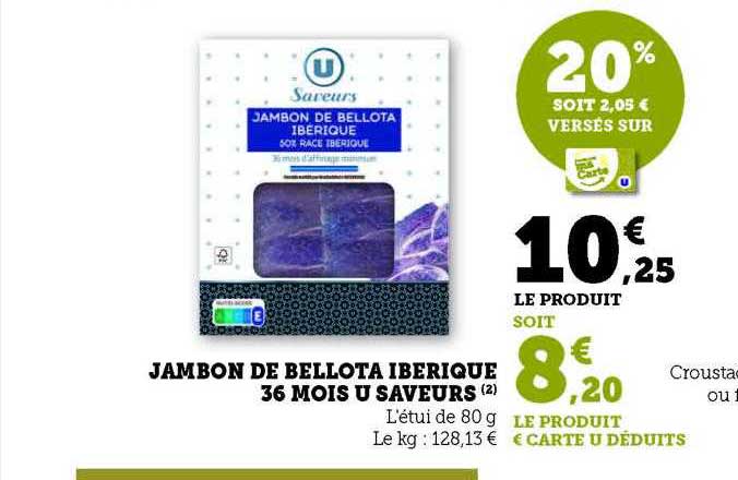 Jambon De Bellota Ibérique 36 Mois U Saveurs