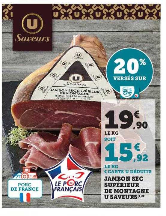 Jambon Sec Supérieur De Montagne U Saveurs