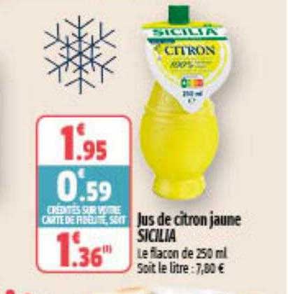 Jus De Citron Jaune Sicilia