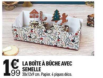 la boîte à bûche avec semelle