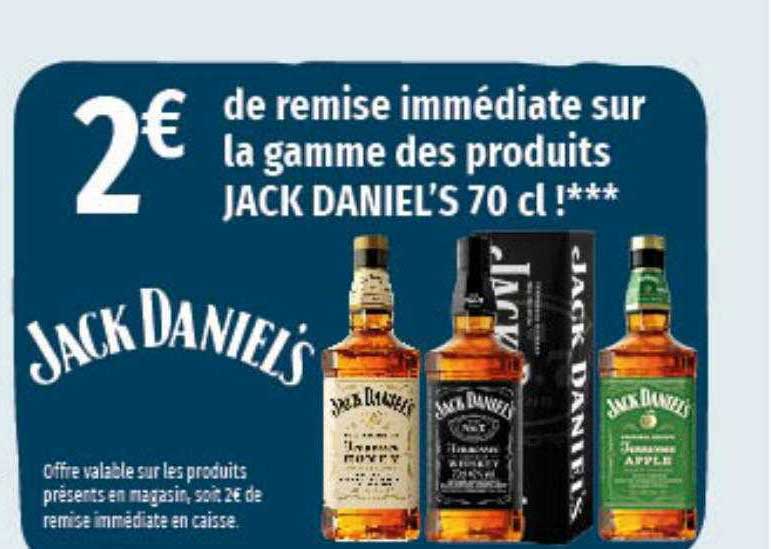 la gamme des produits jack daniel's