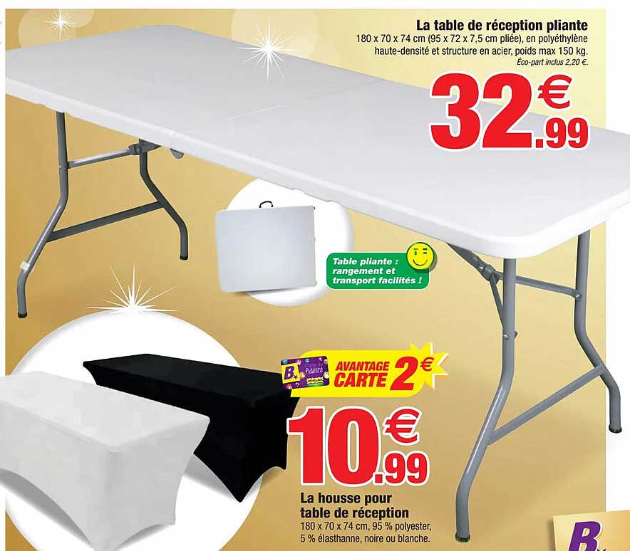 La Table De Réception Pliante, La Housse Pour Table De Réception