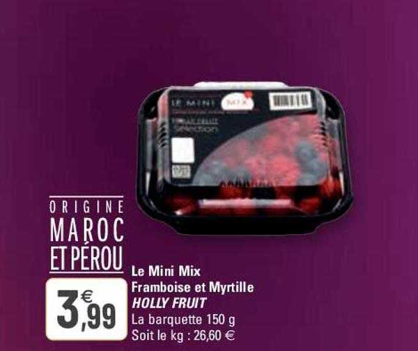 le mini mix framboise et myrtille holly fruit