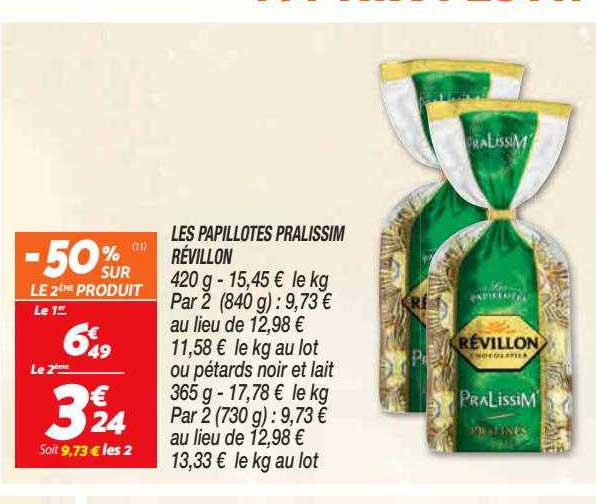 les papillotes pralissim révillon