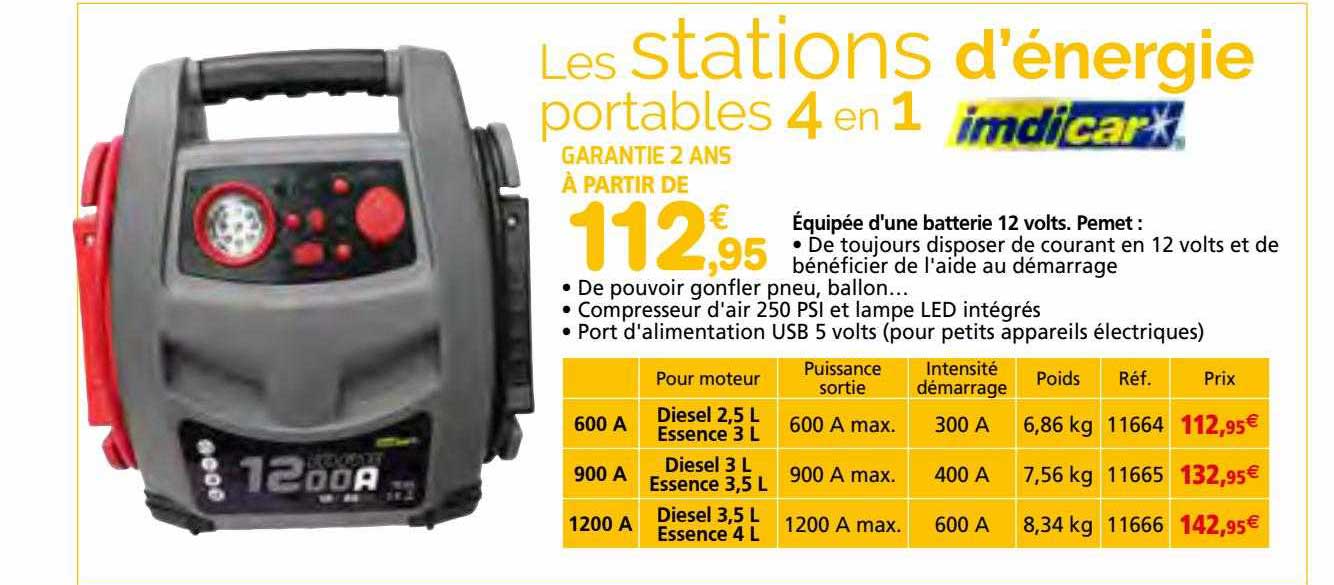 les stations d'énergie portables 4 en 1 imdicar