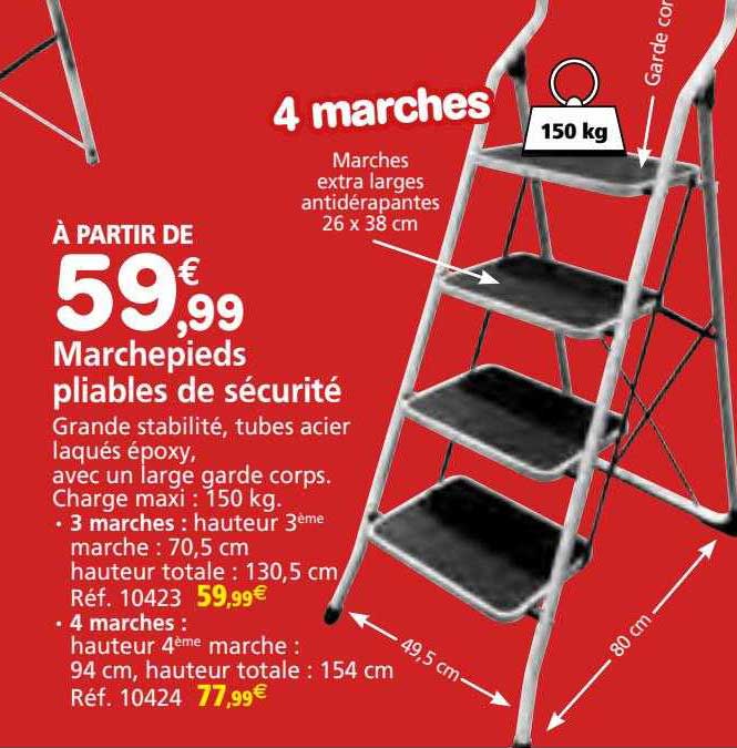 marchepieds pliables de sécurité