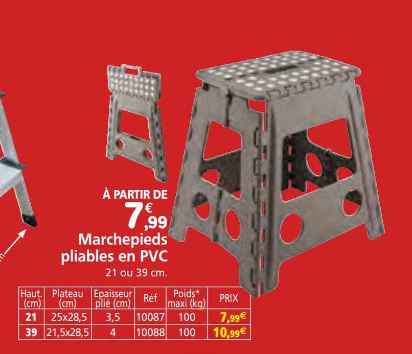 marchepieds pliables en pvc
