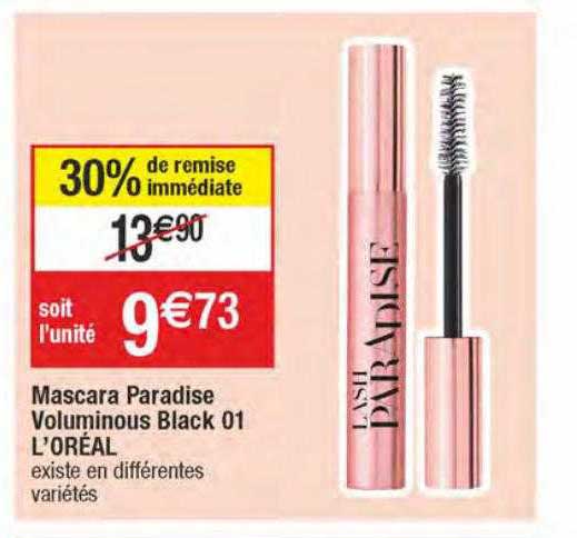mascara paradise voluminous black 01 l'oréal