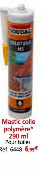 mastic colle polymère 290ml soudal