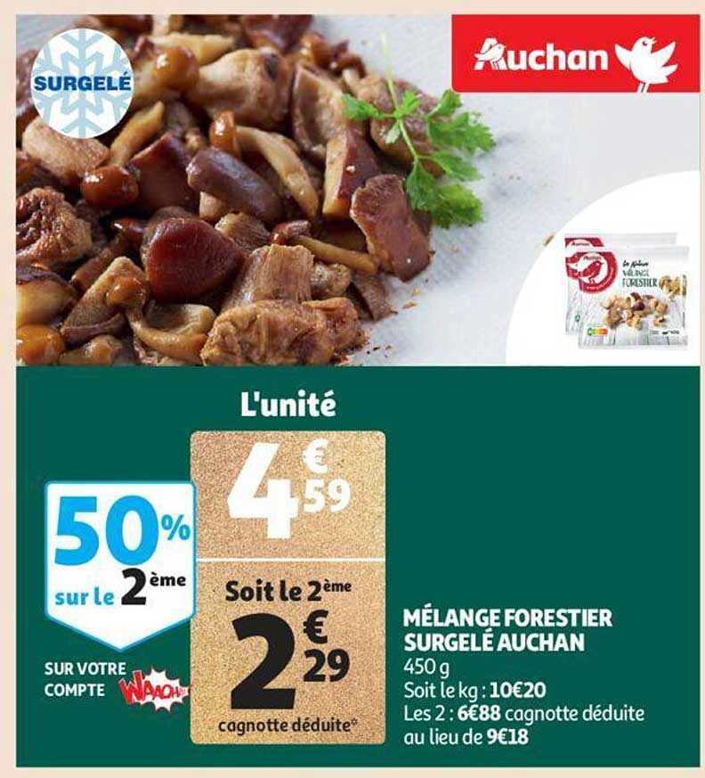 mélange forestier surgelé auchan