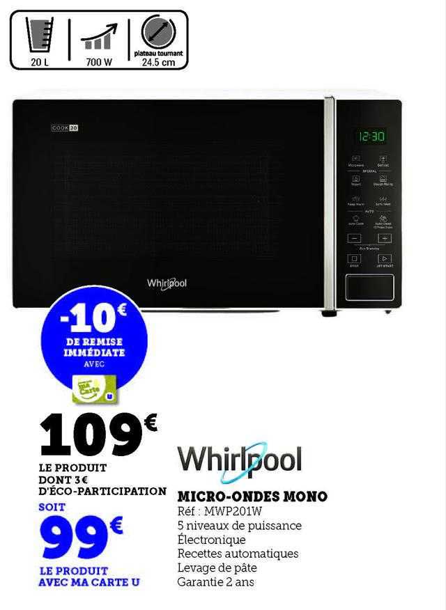 micro-ondes mono whirlpool