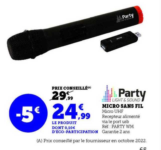Micro Sans Fil Party Light & Sound