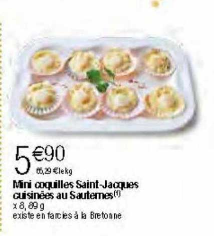 mini coquilles saint-jacques cuisinées au sauternes
