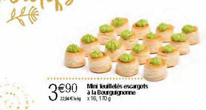 mini feuilletés escargot à la bourguignonne