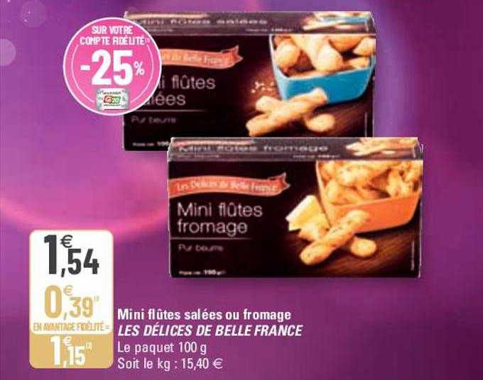 Mini Flûtes Salées Ou Fromage Les Délices De Belle France