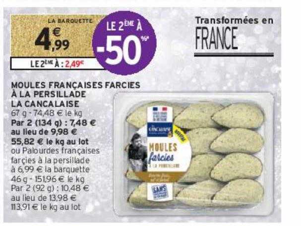 moules françaises farcies à la persillade la cancalaise