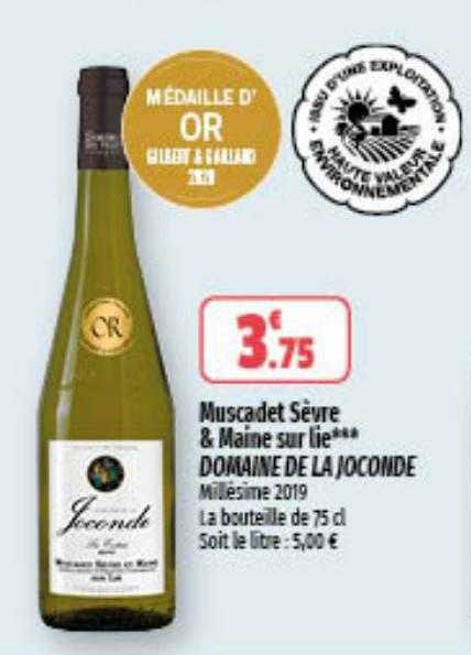 muscadet sèvre & maine sur lie domaine de la joconde
