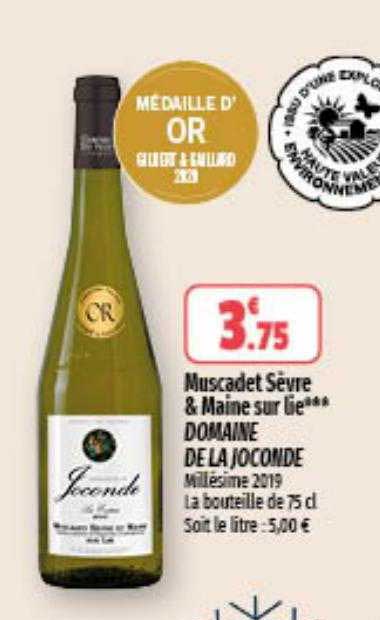 muscadet sèvre & maine sur lie domaine de la joconde