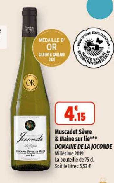 muscadet sèvre & maine sur lie domaine de la joconde