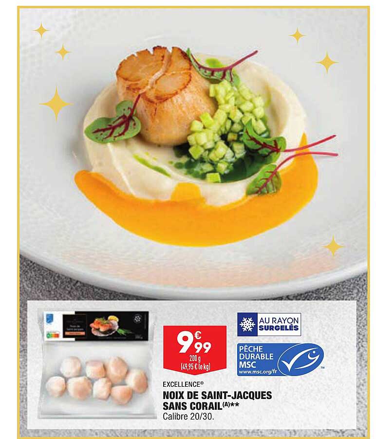 noix de saint-jacques sans corail