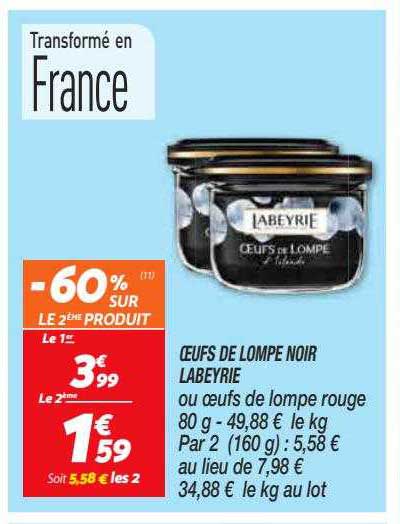 oeufs de lompe noir labeyrie