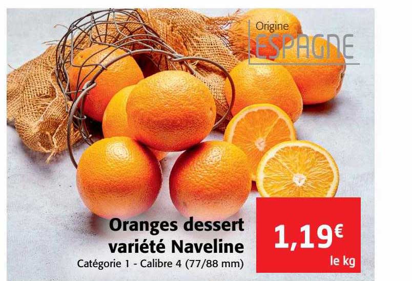 oranges dessert variété naveline