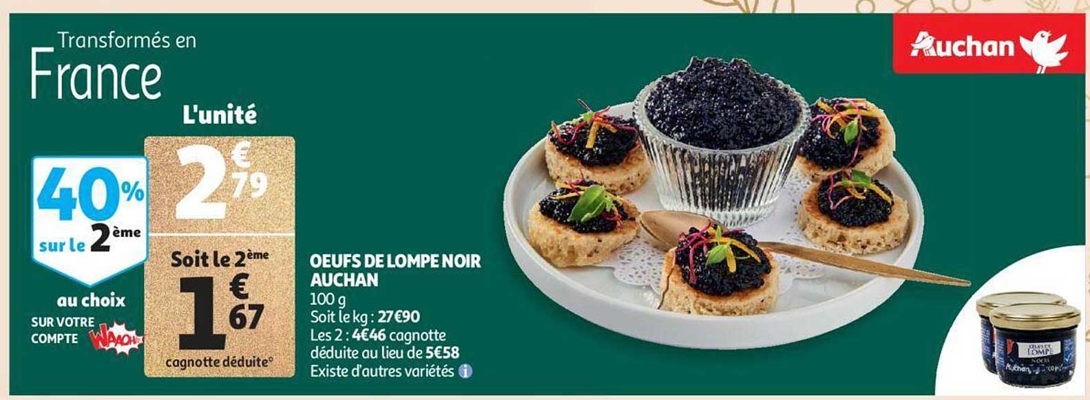 œufs de lompe noir auchan