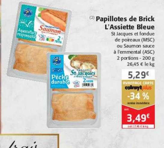 papillotes de brick l'assiette bleue