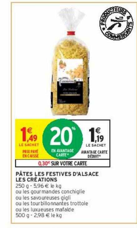 pâtes les festives d'alsace les créations