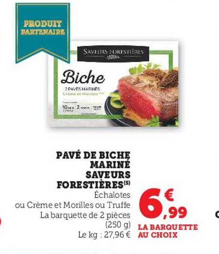 pavé de biche mariné saveurs forestières