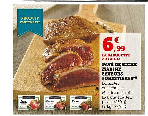 pavé de biche mariné saveurs forestières