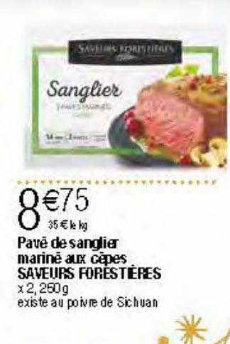 pavé de sanglier mariné aux cèpes saveurs forestières