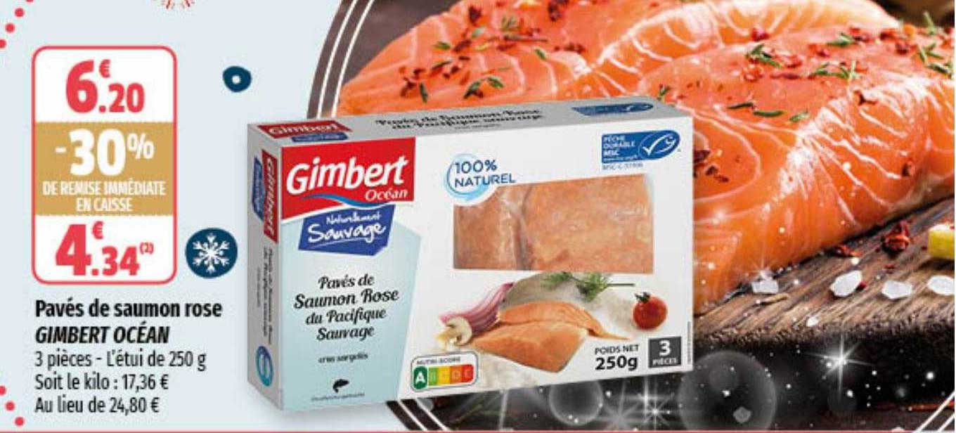 pavés de saumon rose gimbert océan