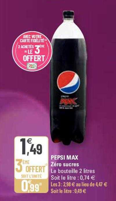 Pepsi Max Zéro Sucres