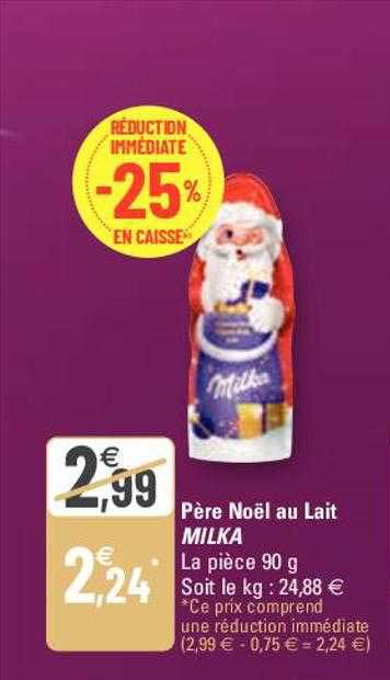 père noël au lait milka