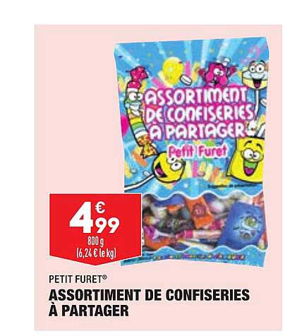 petit furet assortiment de confiseries à partager