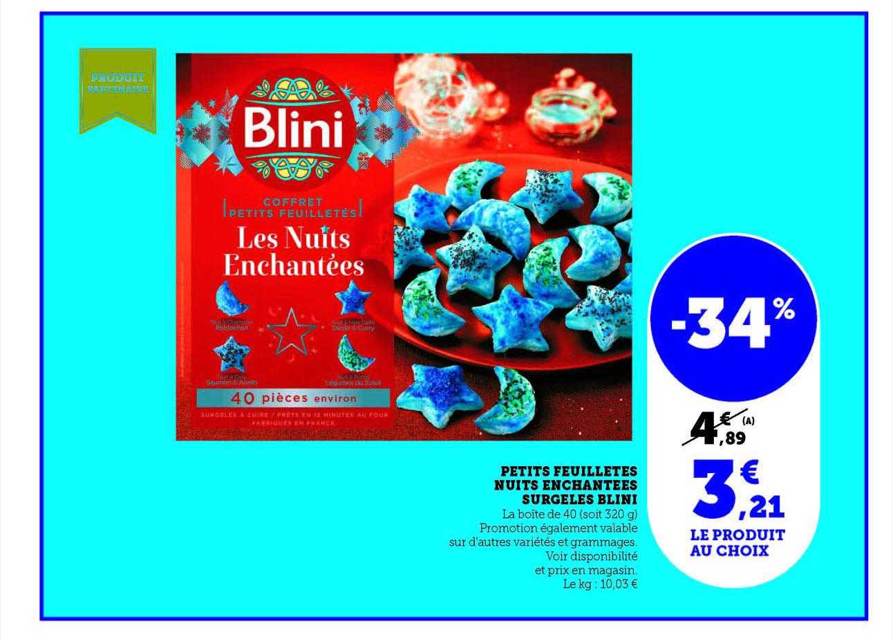 petits feuilletés nuits enchantées surgelés blini