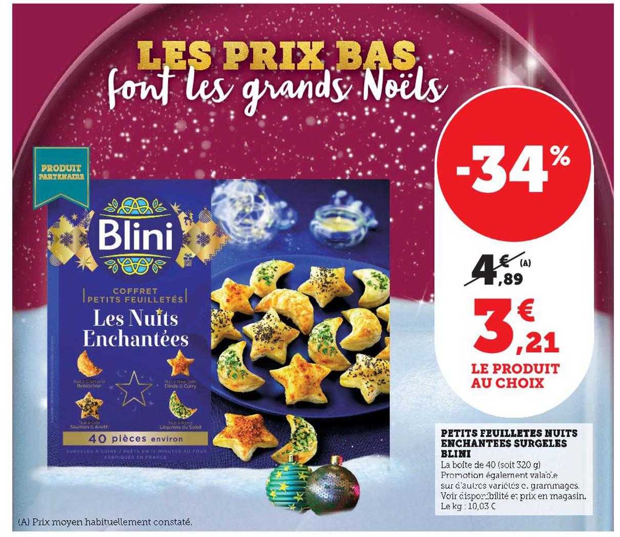 petits feuilletés nuits enchantées surgelés blini