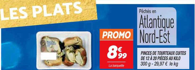 pinces de tourteaux cuites