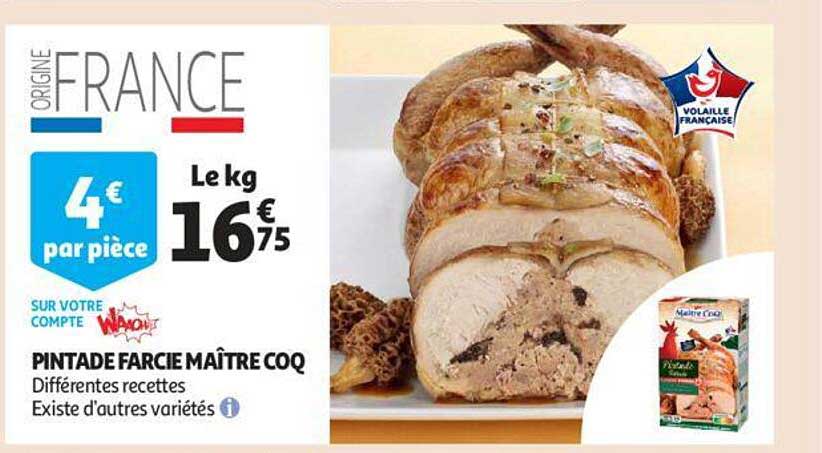 pintade farcie maître coq