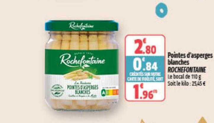 pointes d'asperges blanches rochefontaine