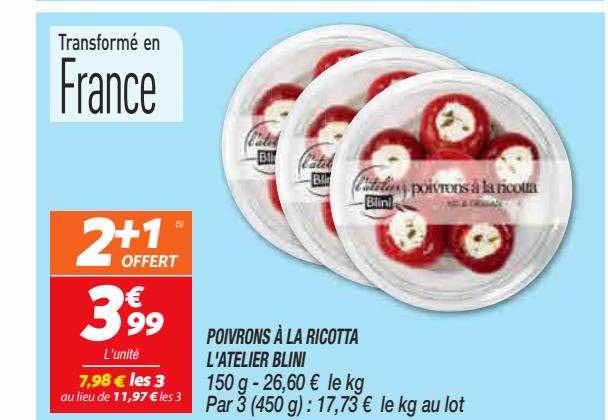 poivrons à la ricotta l'atelier blini