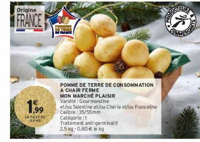 Pomme De Terre De Consommation à Chair Ferme Mon Marché Plaisir