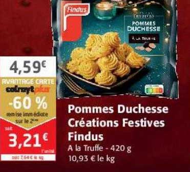pommes duchesse créations festives findus