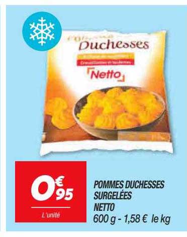 pommes duchesses surgelées netto