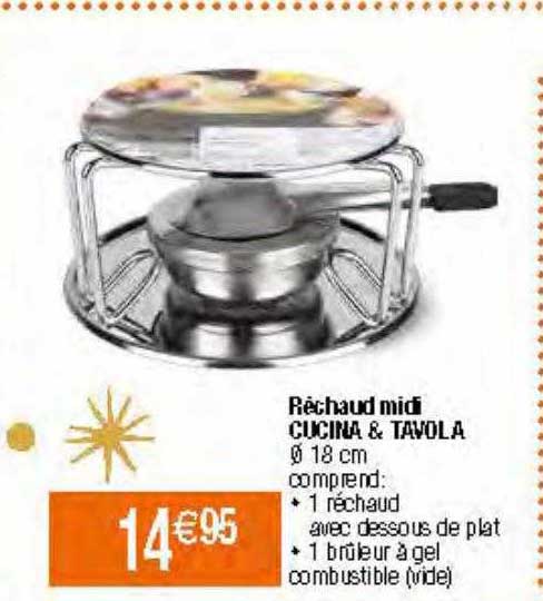 réchaud midi cucina & tavola